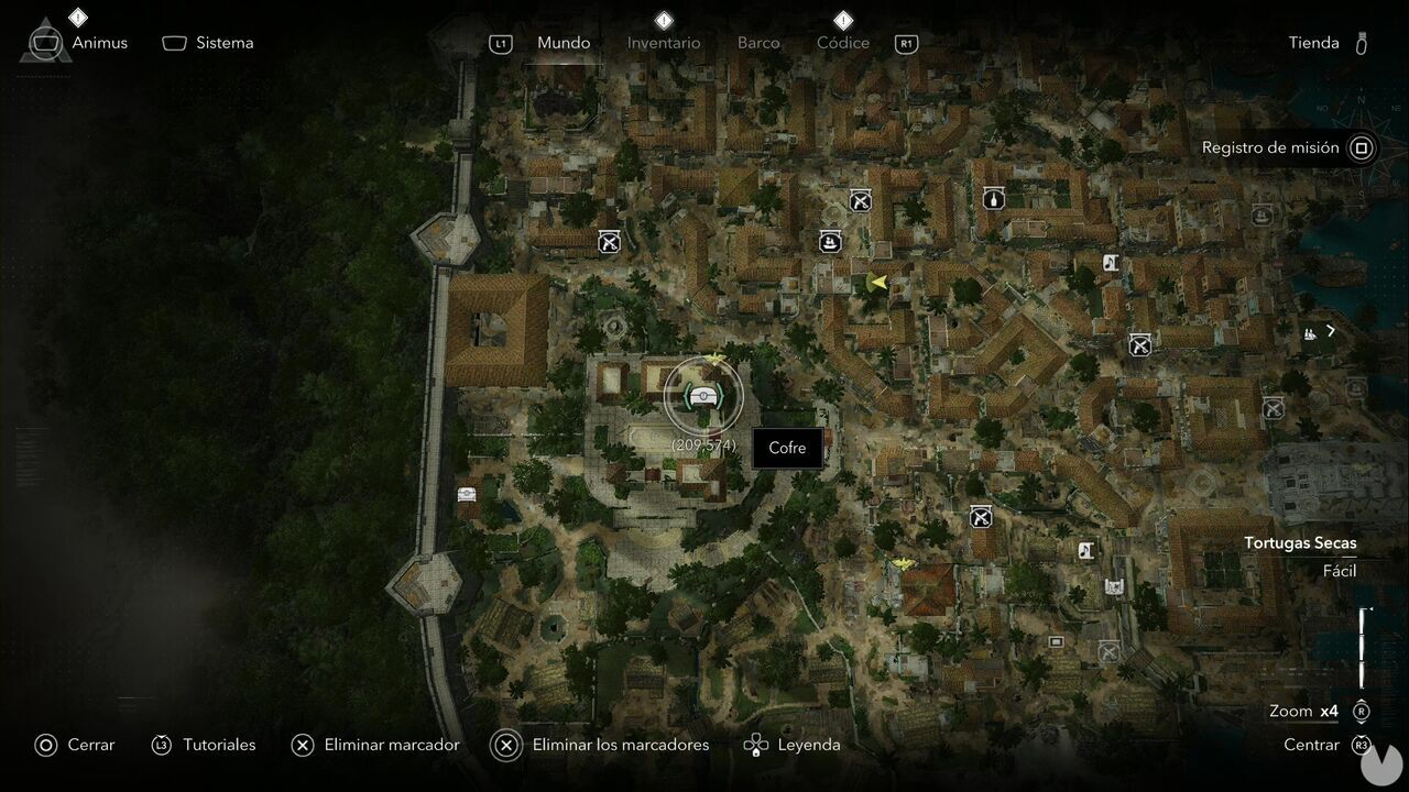 Assassin's Creed Black Flag Resynced - Treasures in Dry Tortuga, location of one of Havana's treasure chests