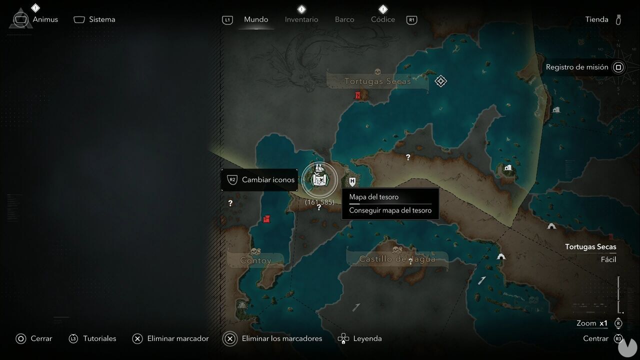 Assassin's Creed Black Flag Resynced - Treasure Maps, Cape Bonavista Treasure Map location