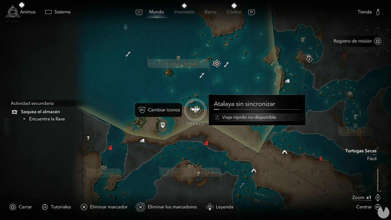 Assassin's Creed Black Flag Resynced - Viewpoints, location of the Matanzas viewpoint
