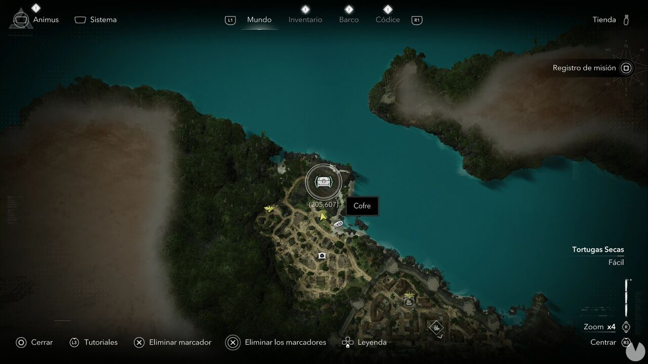 Assassin's Creed Black Flag Resynced - Treasures in Dry Tortuga, location of one of the Havana treasure chests