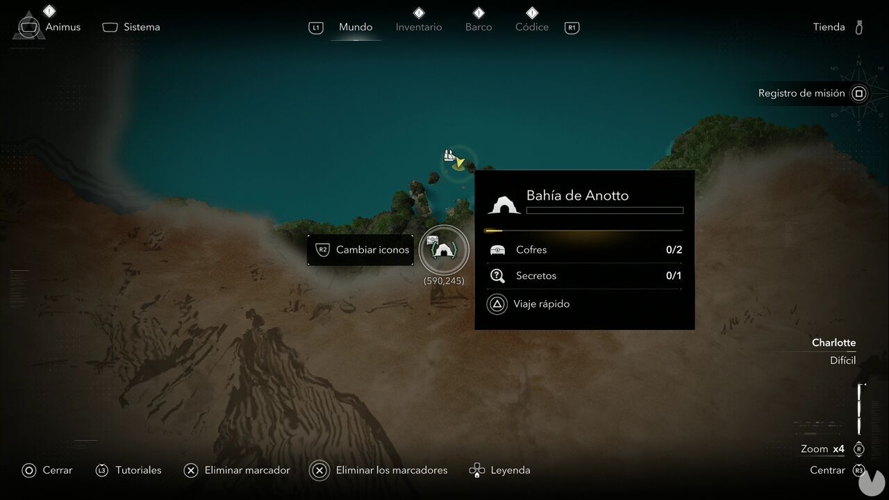 Assassin's Creed Black Flag Resynced - Treasure Maps, Anotto Bay Treasure Map, location of the Anotto Bay cave