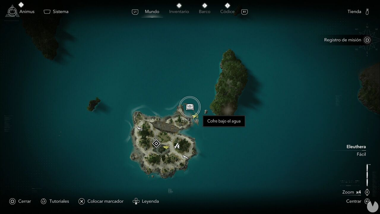 Assassin's Creed Black Flag Resynced - Chests in Eleuthera, location of the second chest in northeastern Abaco Island