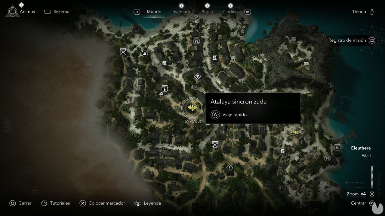 Assassin's Creed Black Flag Resynced - Viewpoints in Nassau, location of one of the area's viewpoints