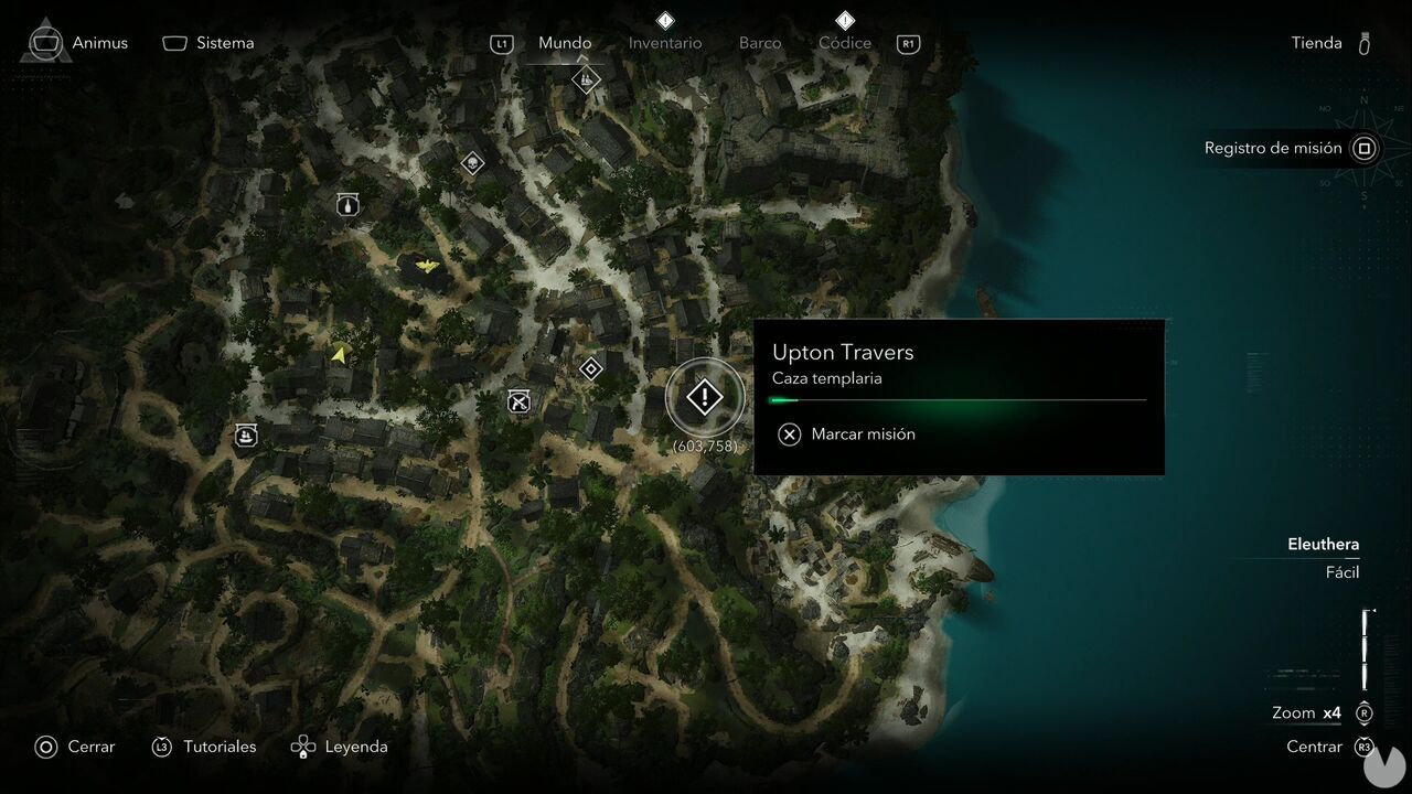 Assassin's Creed Black Flag Resynced - Templar Hunts, Upton Travers; location where Upton Travers' second mission begins in Nassau