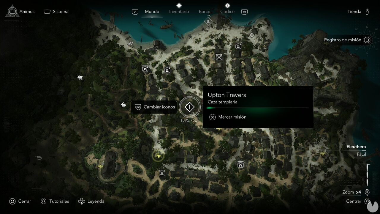 Assassin's Creed Black Flag Resynced - Templar Hunts, Upton Travers; location where Upton Travers' third mission begins in Nassau