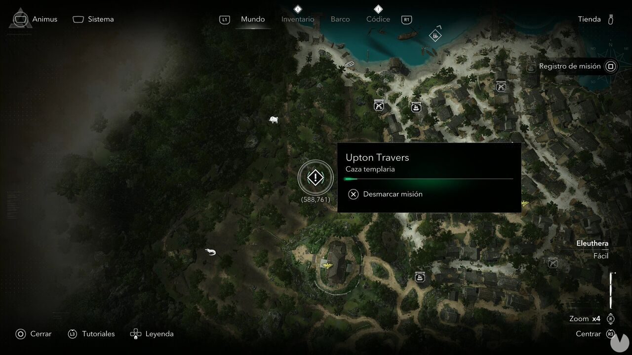 Assassin's Creed Black Flag Resynced - Templar Hunts, Upton Travers; location where Upton Travers' fourth mission begins in Nassau