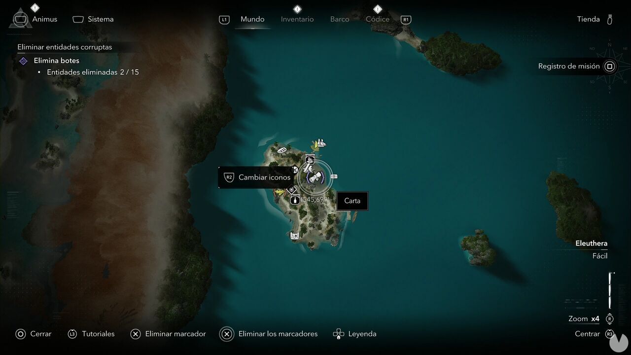 Assassin's Creed Black Flag Resynced - Location of the A Curiose Incident at Sea letter on Andreas Island, southwest of Eleuthera