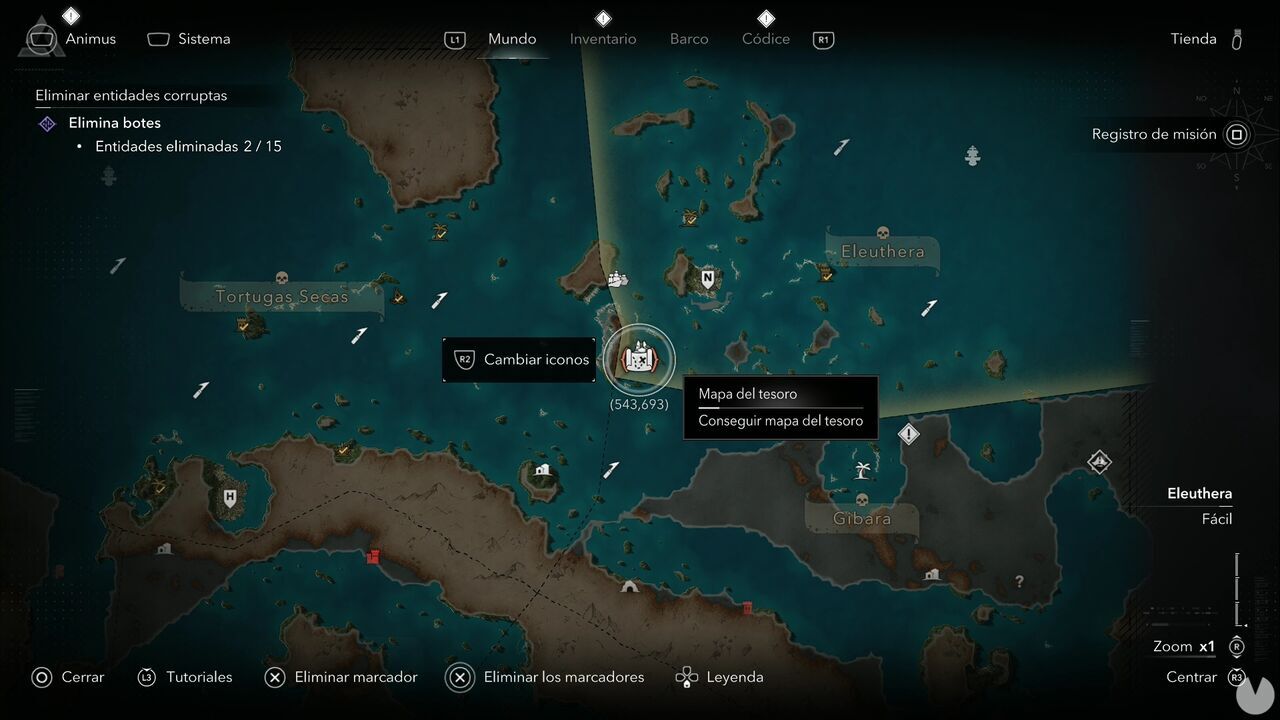 Assassin's Creed Black Flag Resynced - Treasure Maps, Abaco Island Treasure Map location