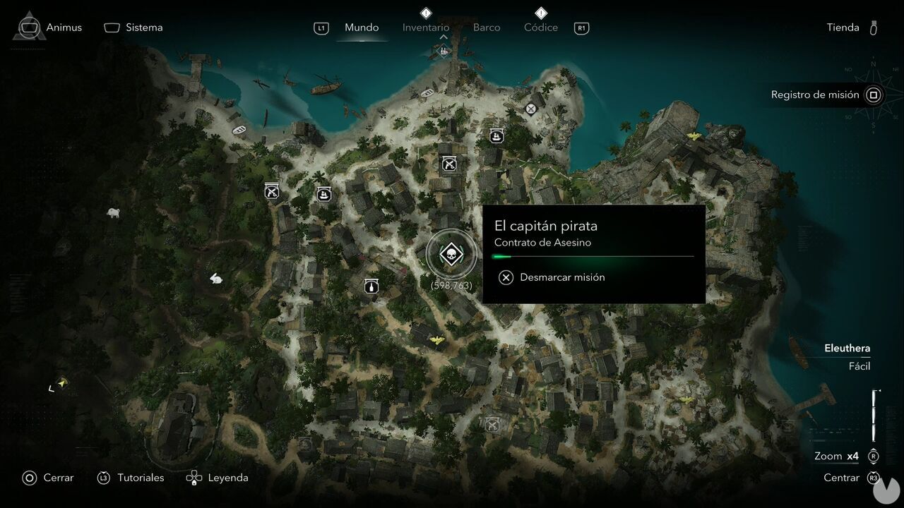 Assassin's Creed Black Flag Resynced - Assassin Contracts, location where The Pirate Captain contract can be started