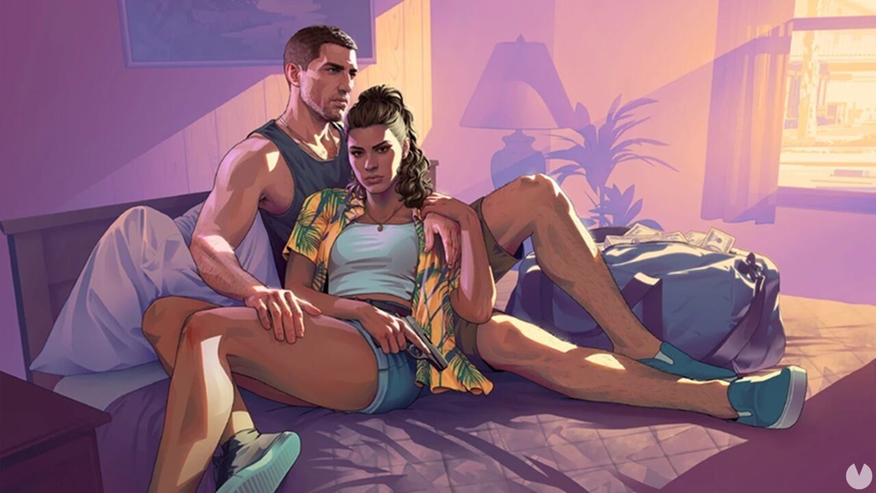 Grand Theft Auto VI - Characters, promotional image of Jason and Lucia as a couple