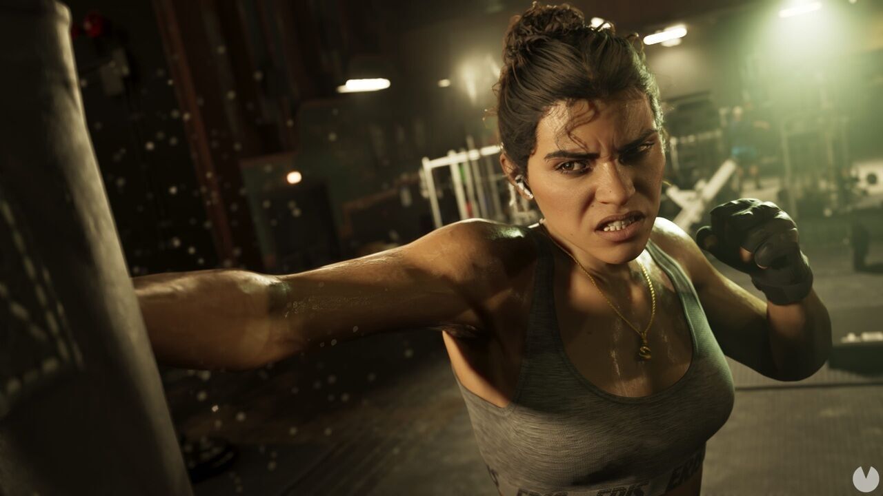 Grand Theft Auto VI - Lucia training at the gym in one of the official promotional images