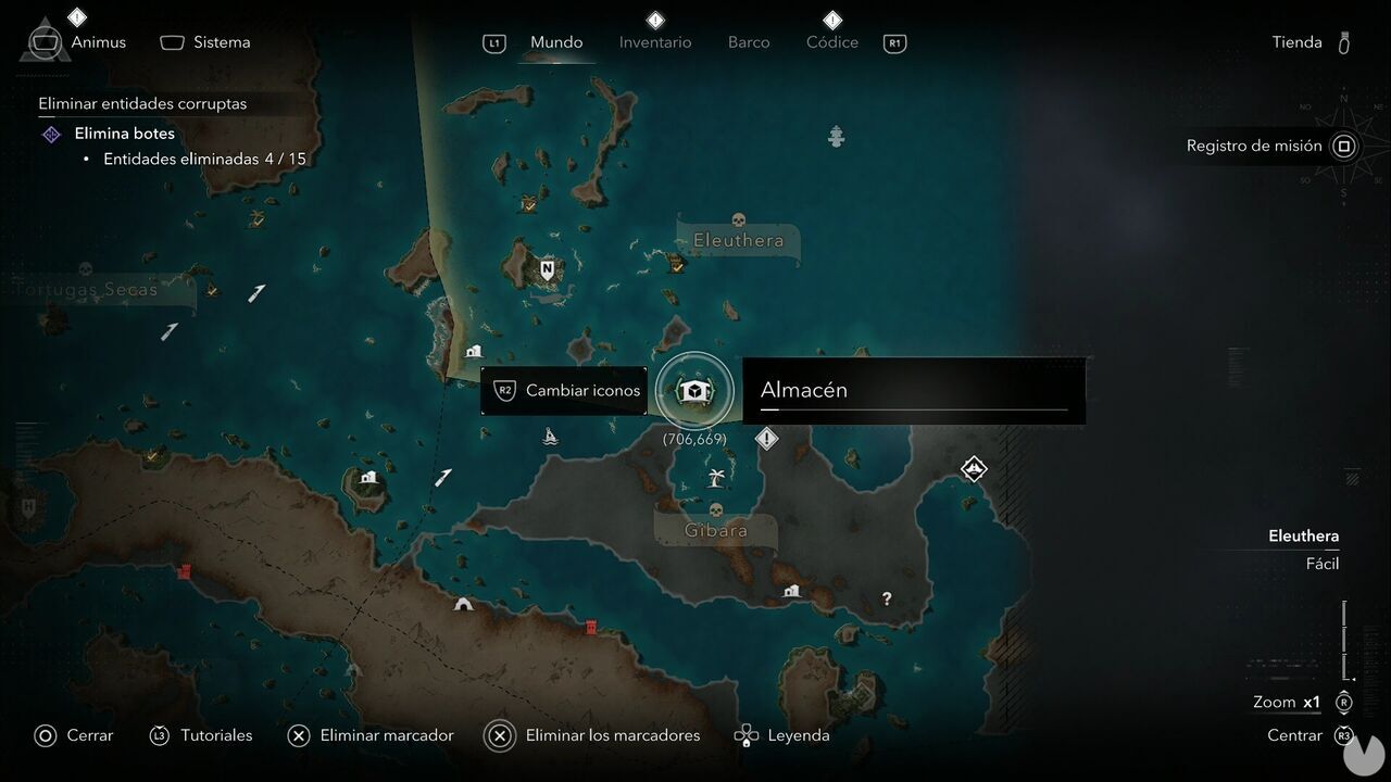 Assassin's Creed Black Flag Resynced - Cat Island Warehouse, location of the warehouse in the northwestern part of the island