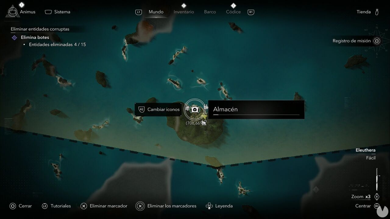 Assassin's Creed Black Flag Resynced - Cat Island Warehouse, location of the warehouse in the northwestern part of the island