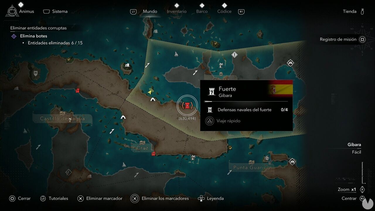 Assassin's Creed Black Flag Resynced - Forts, location of the Gibara Fort