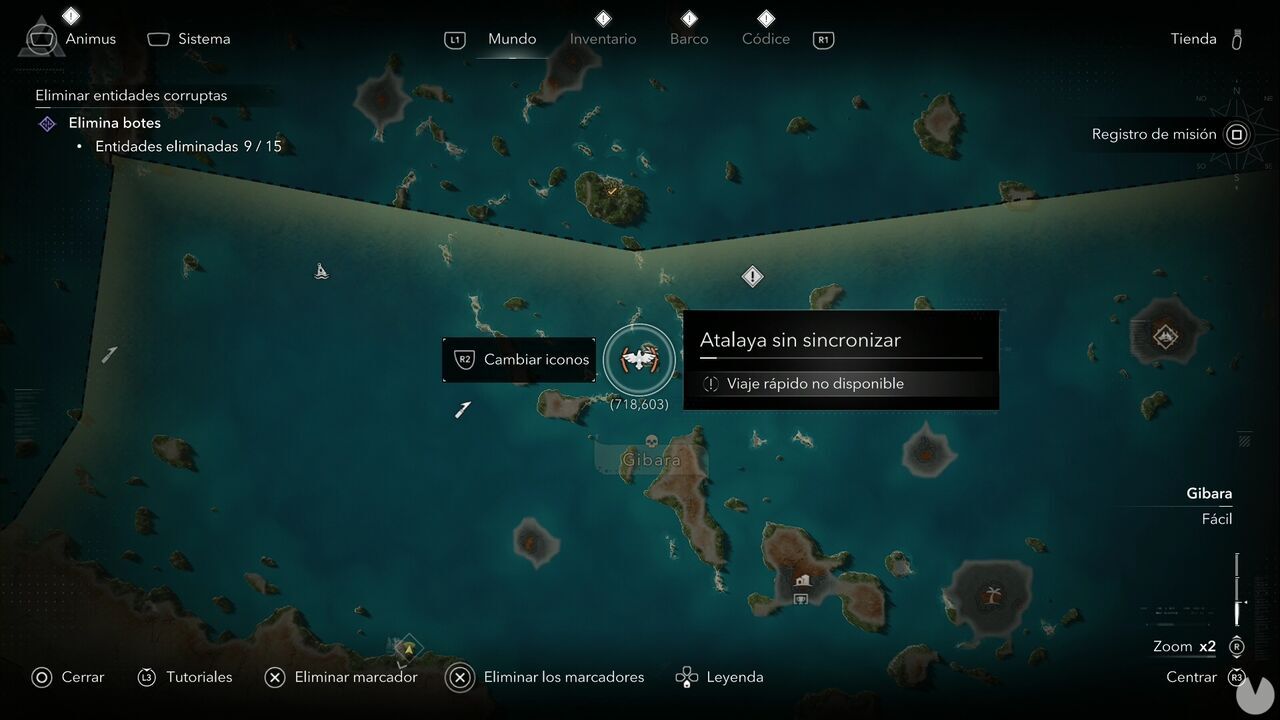 Assassin's Creed Black Flag Resynced - Viewpoints in Gibara, location of the Salt Lagoon viewpoint