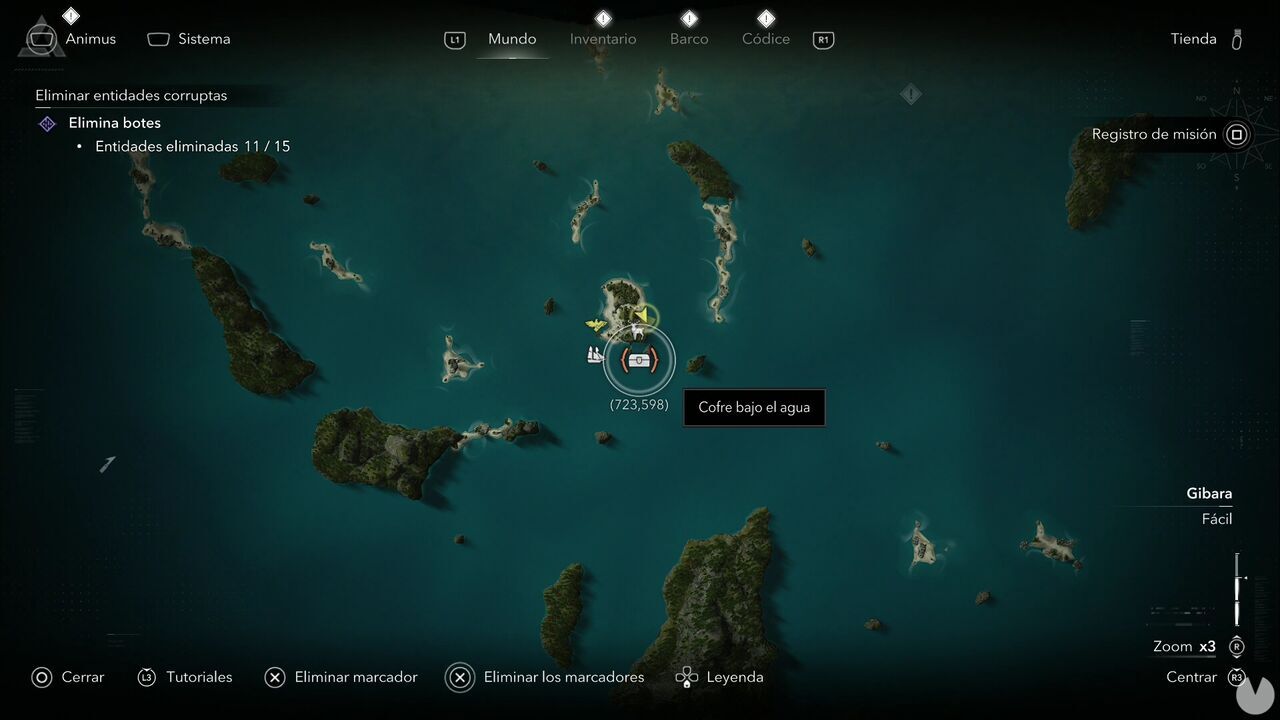 Assassin's Creed Black Flag Resynced - Treasures in Gibara, location of the Salt Lagoon chest