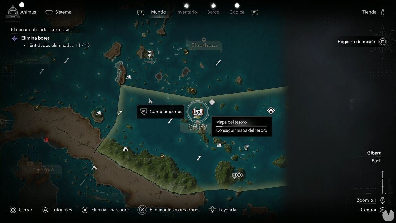 Assassin's Creed Black Flag Resynced - Treasure Maps, New Bone Treasure Map location