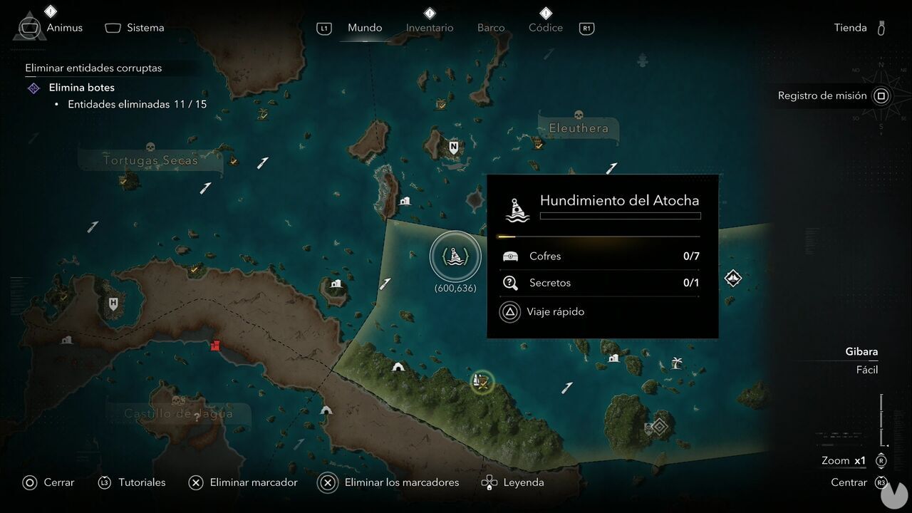 Assassin's Creed Black Flag Resynced - Underwater shipwrecks, location of the Atocha Wreck in northwestern Gibara