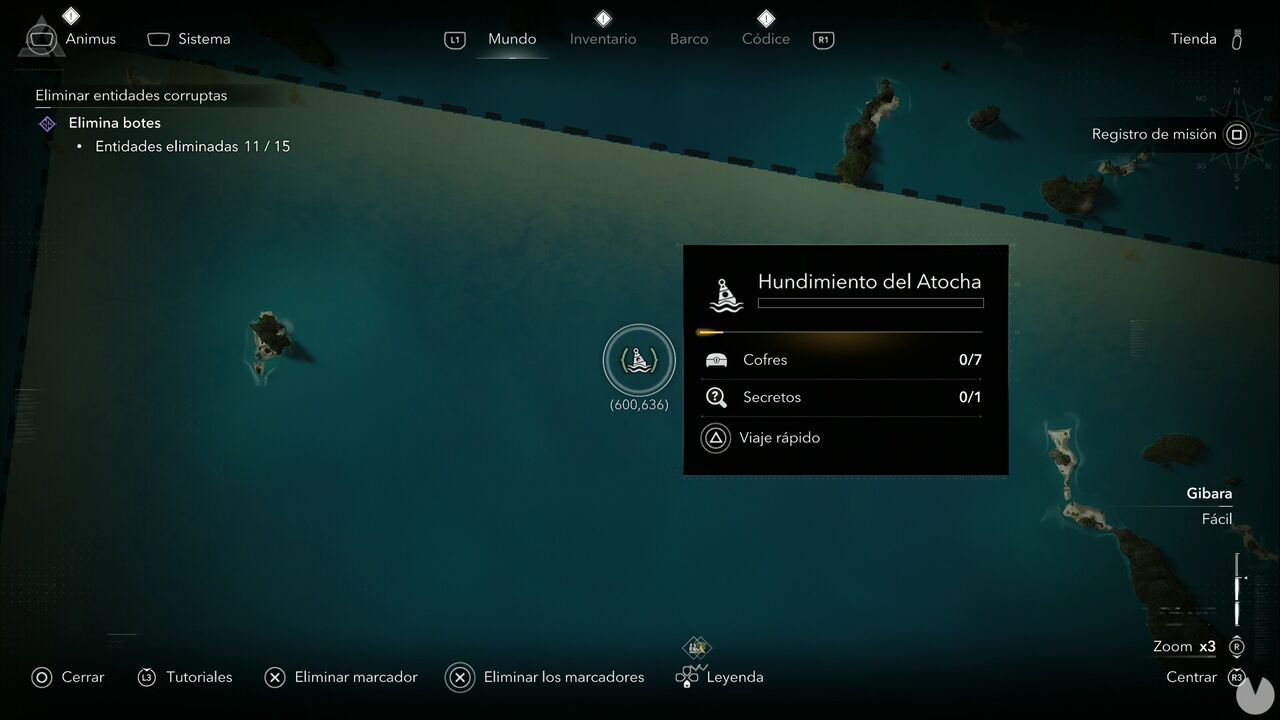 Assassin's Creed Black Flag Resynced - Underwater shipwrecks, location of the Atocha Wreck in northwestern Gibara