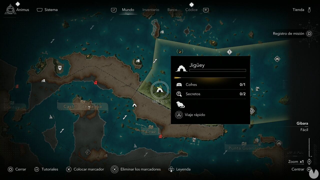 Assassin's Creed Black Flag Resynced - Chests in Gibara, location of the Jiguey chest