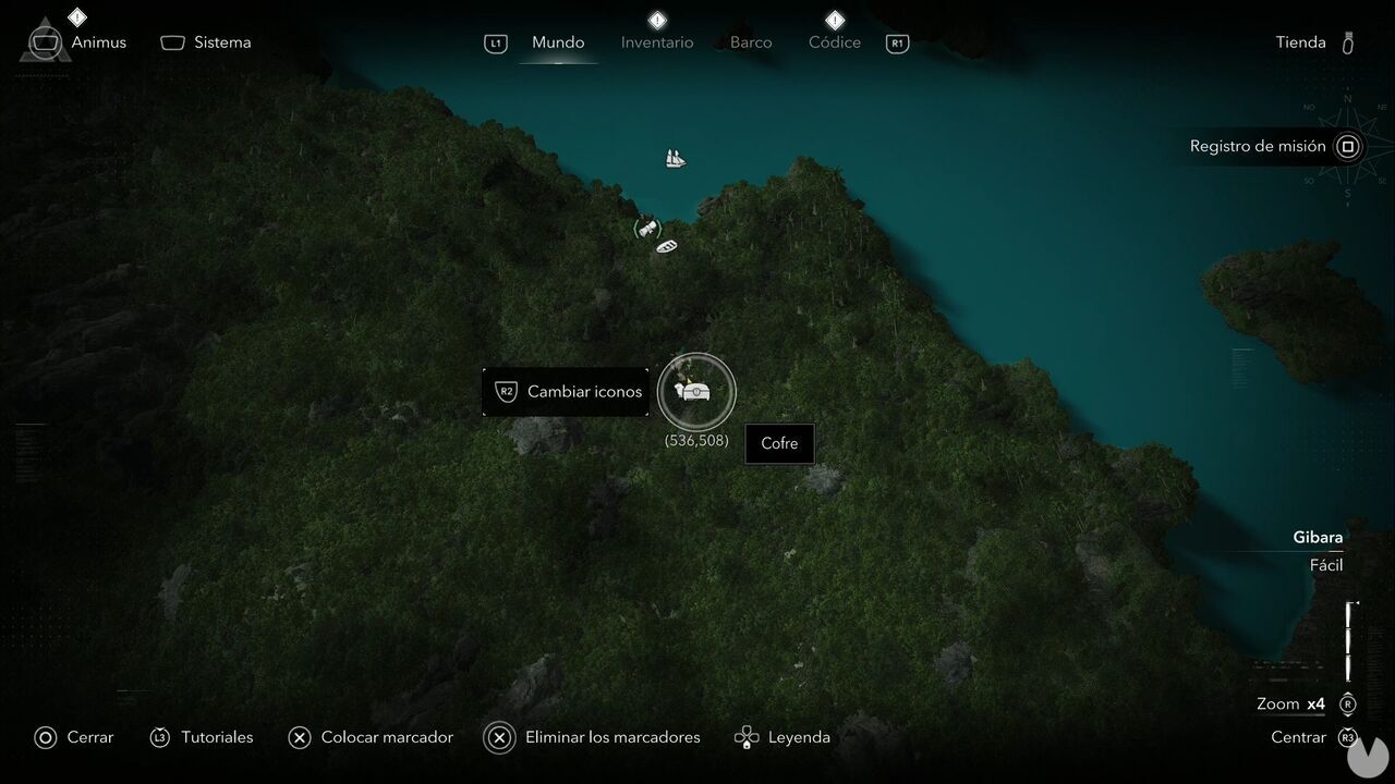 Assassin's Creed Black Flag Resynced - Treasures in Gibara, location of the second Jiguey chest