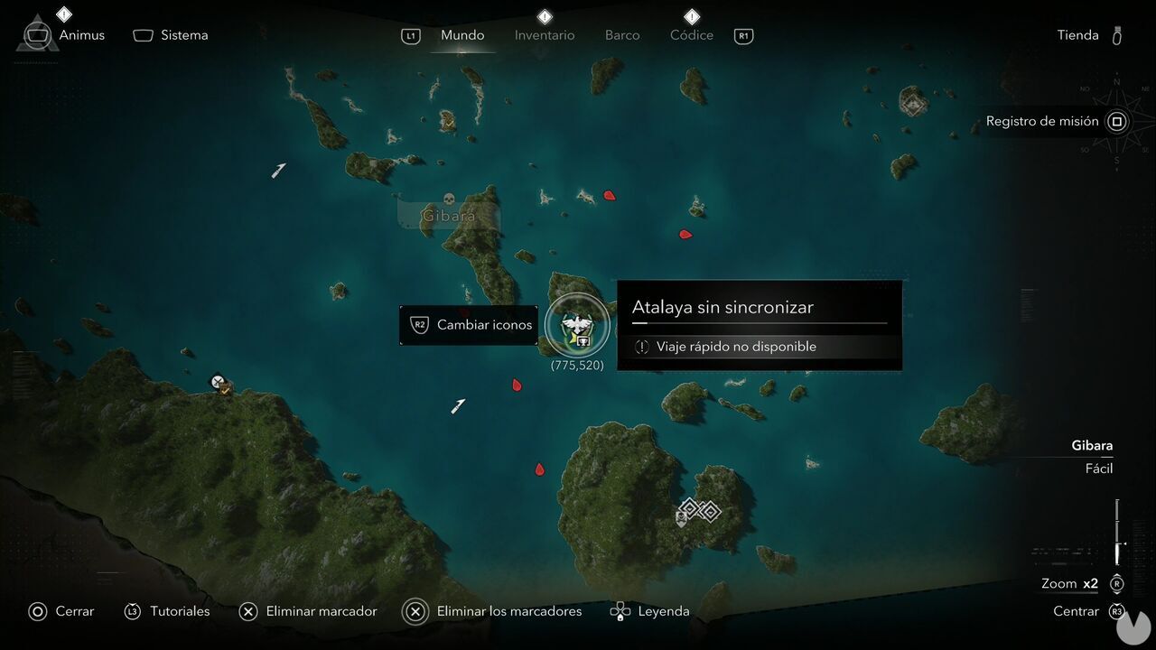 Assassin's Creed Black Flag Resynced - Viewpoints in Gibara, location of the Crooked Island viewpoint