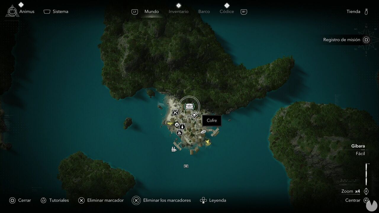 Assassin's Creed Black Flag Resynced - Treasures in Gibara, location of one of the Crooked Island treasures