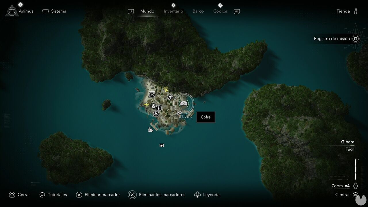 Assassin's Creed Black Flag Resynced - Treasures in Gibara, location of one of the Crooked Island treasures