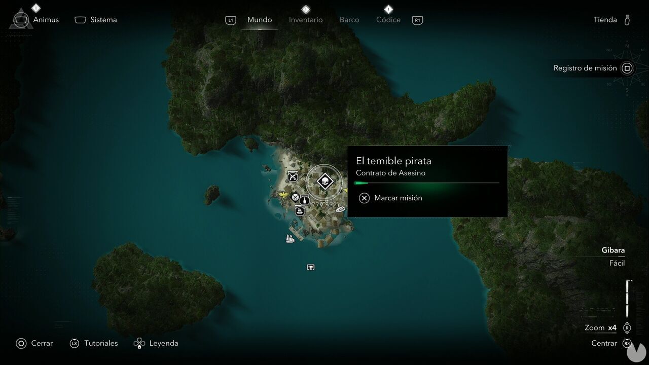 Assassin's Creed Black Flag Resynced - Assassin Contracts, location where The Dreaded Pirate contract can be accepted