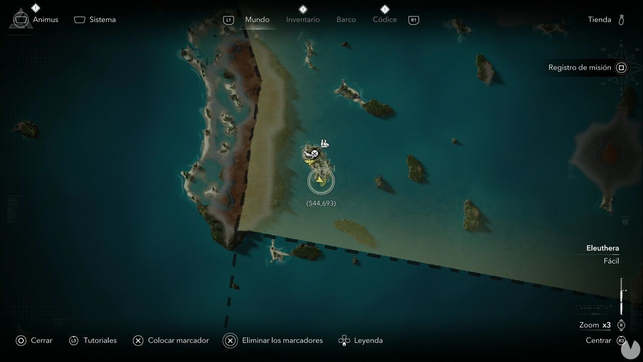 Assassin's Creed Black Flag Resynced - Treasure Maps, Andreas Island treasure location