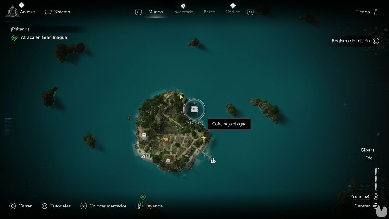 Assassin's Creed Black Flag Resynced - Treasures, location of one of the Black Island chests