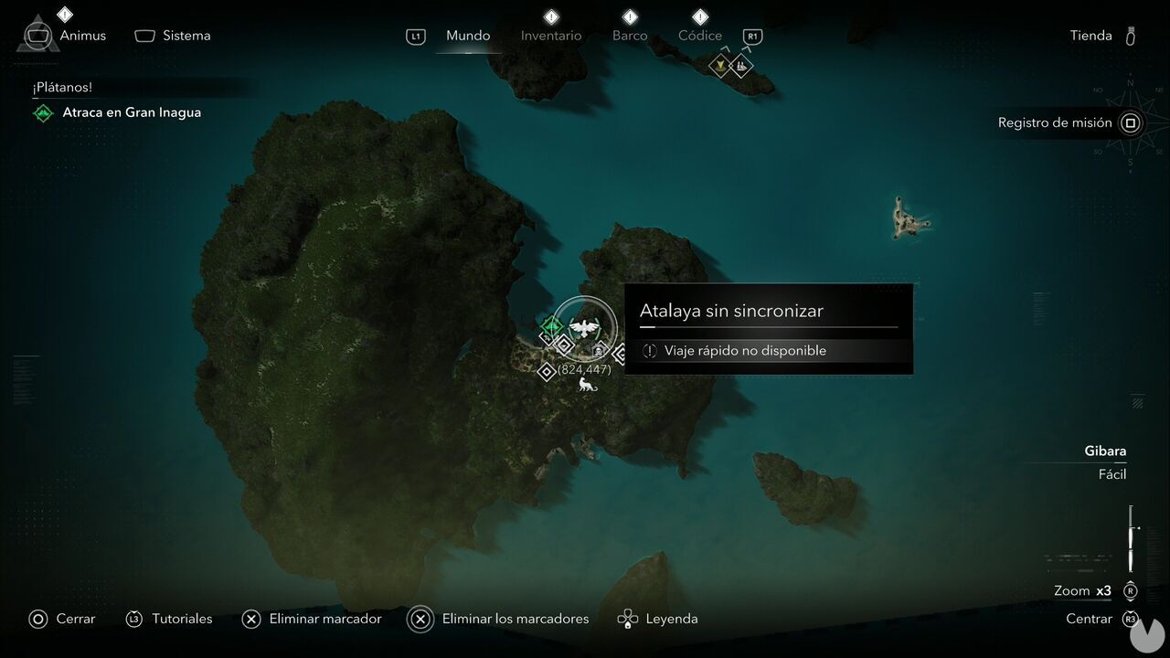 Assassin's Creed Black Flag Resynced - Viewpoints in Gibara, location of the Great Inagua viewpoint