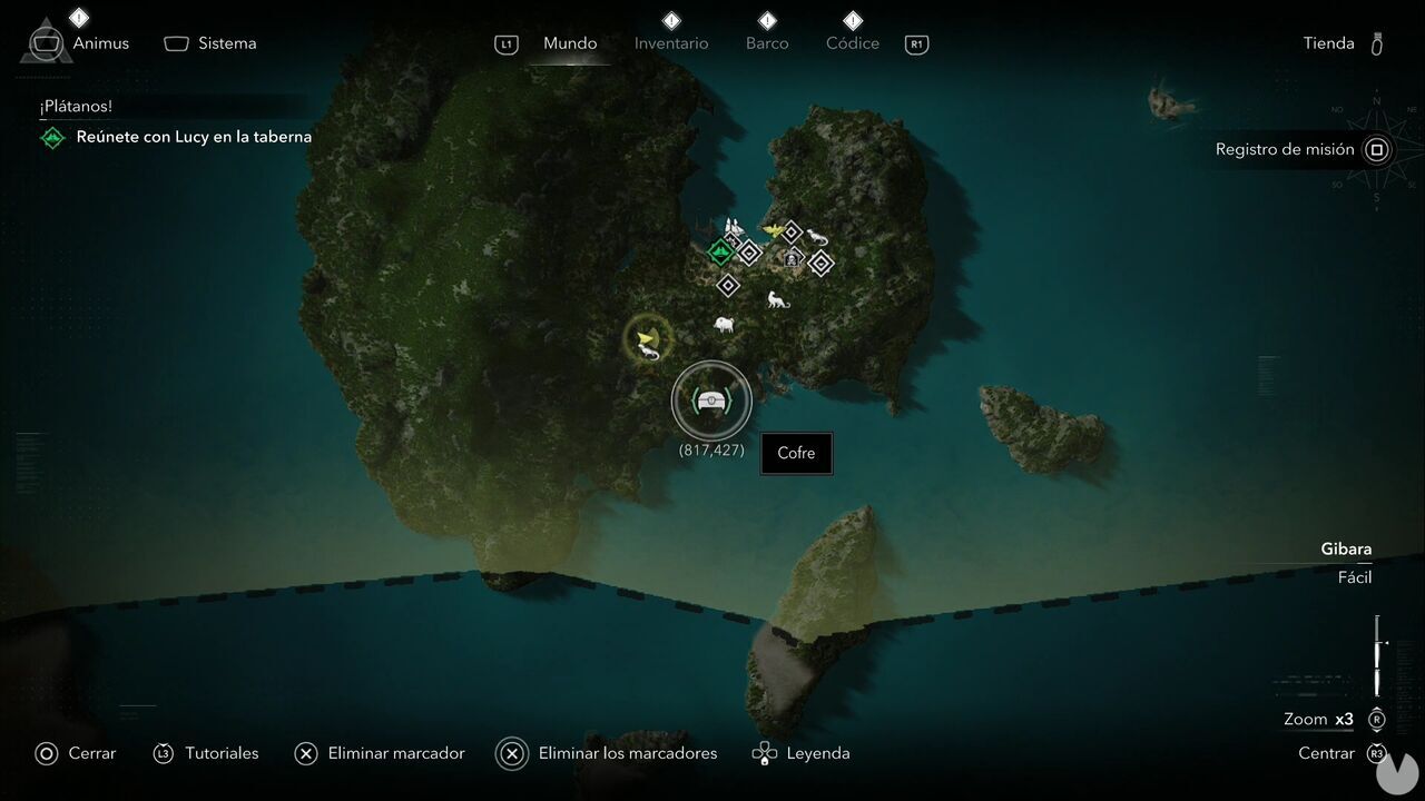 Assassin's Creed Black Flag Resynced - Treasures in Gibara, location of one of the Great Inagua chests