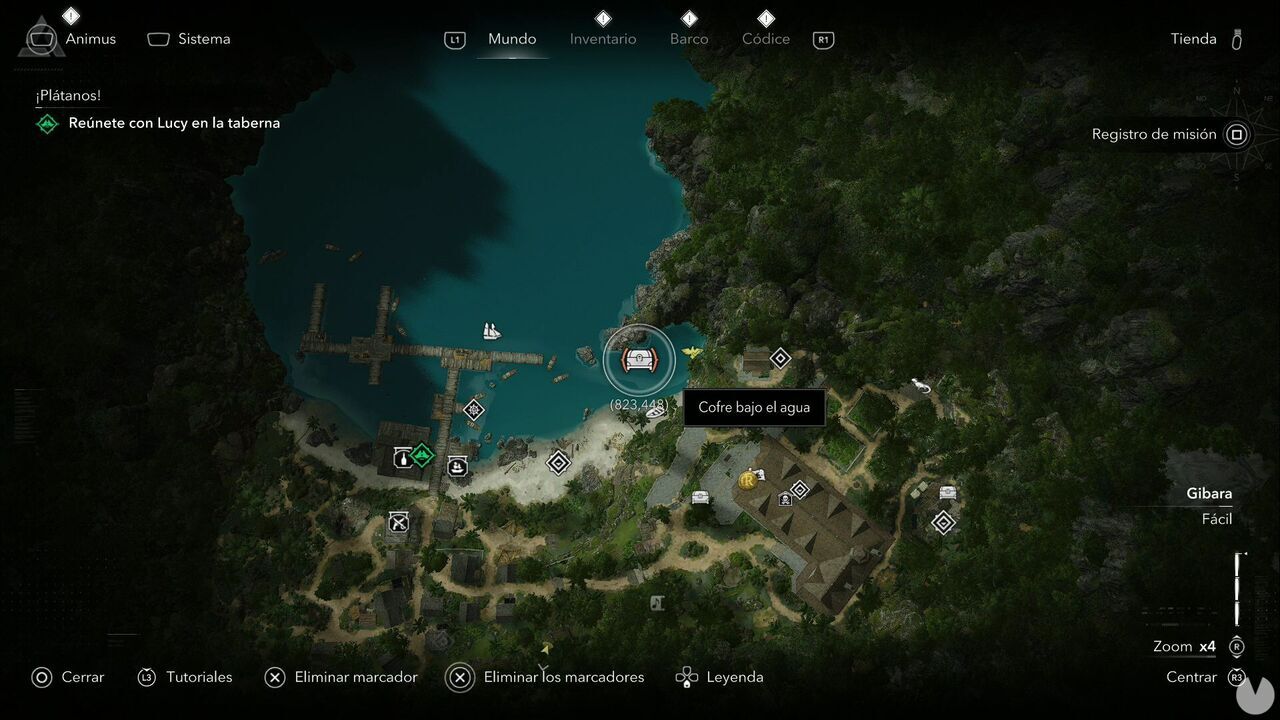 Assassin's Creed Black Flag Resynced - Treasures in Gibara, location of one of the Great Inagua chests