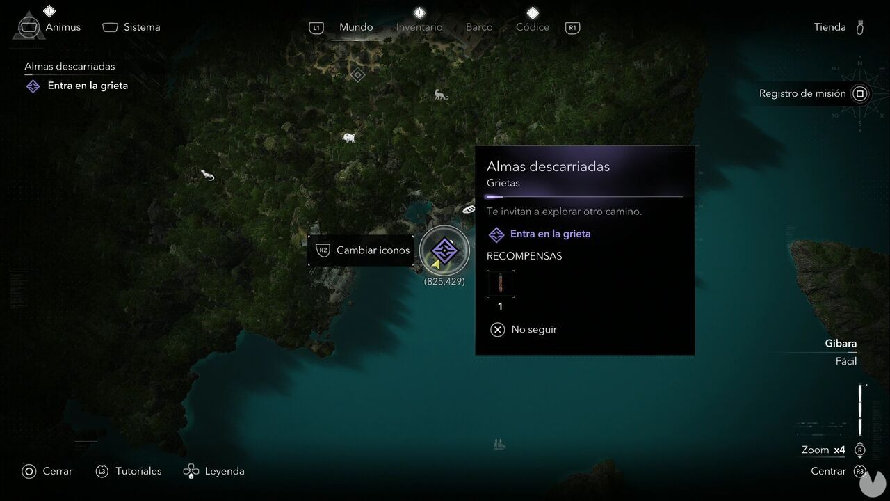 Assassin's Creed Black Flag Resynced - Animus Rifts, Wayward Souls; Rift location