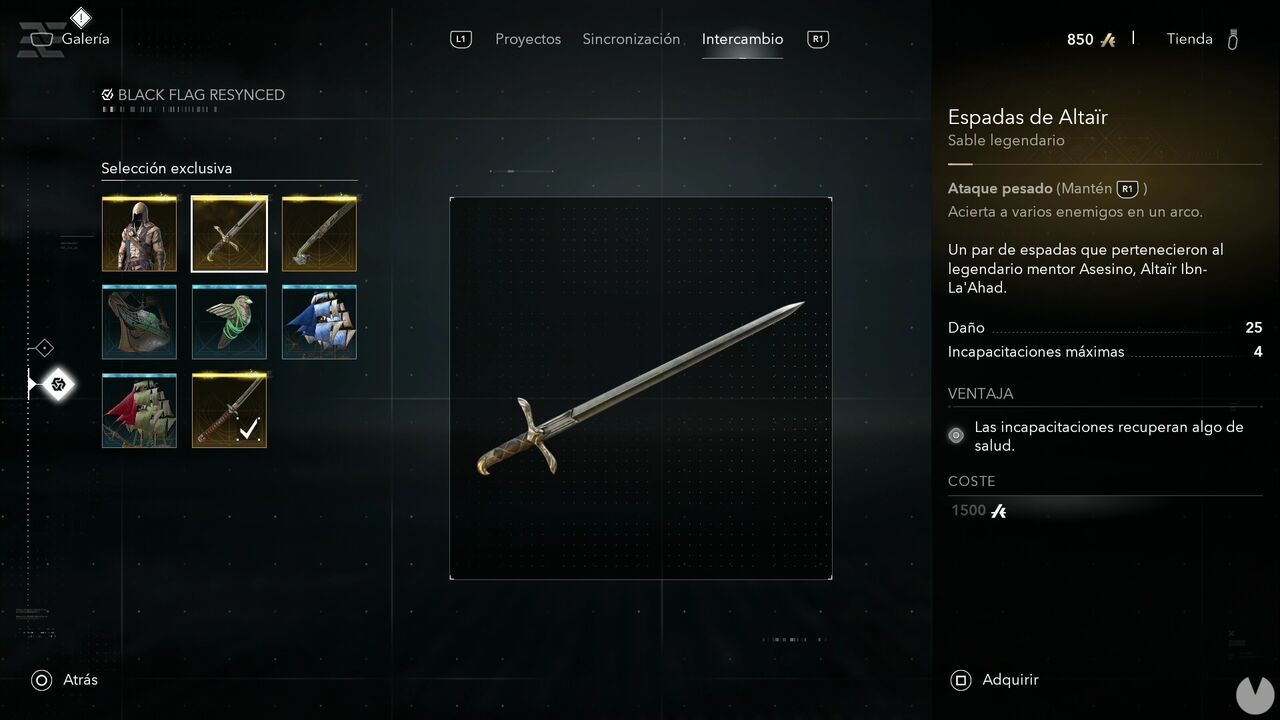 Assassin's Creed Black Flag Resynced - Swords, Alta�r's Swords