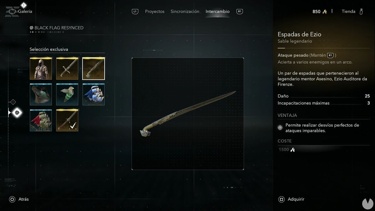 Assassin's Creed Black Flag Resynced - Swords, Ezio's Swords