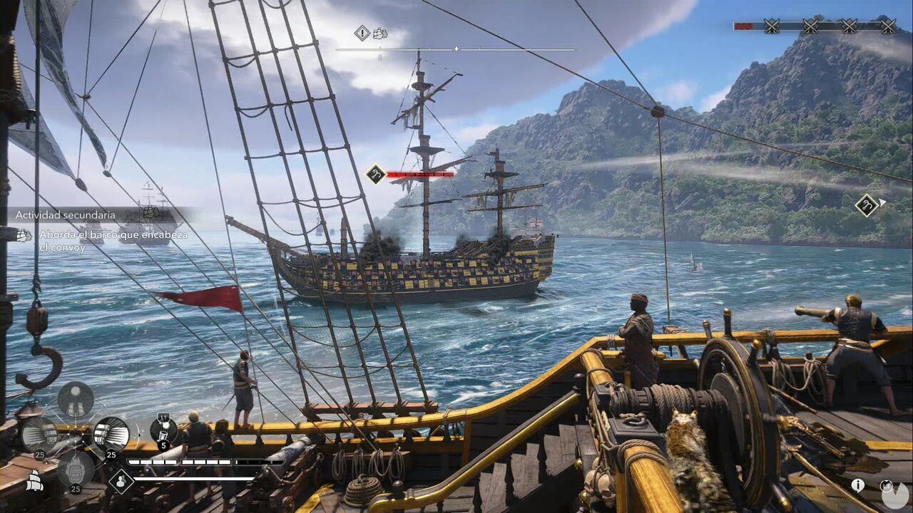 Assassin's Creed Black Flag Resynced - Kenway's Fleet; ship ready to be boarded