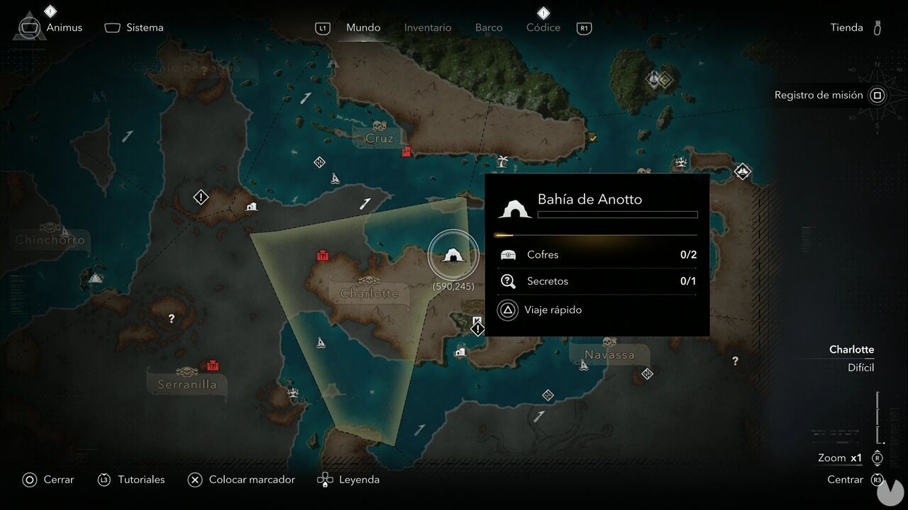 Assassin's Creed Black Flag Resynced - Treasure Maps, Anotto Bay location