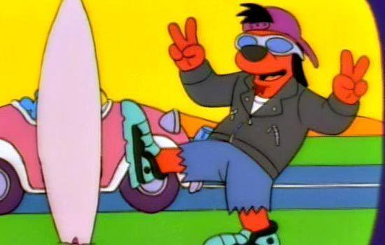 Aqu� nuestro querido Poochie de 'Los Simpson'.