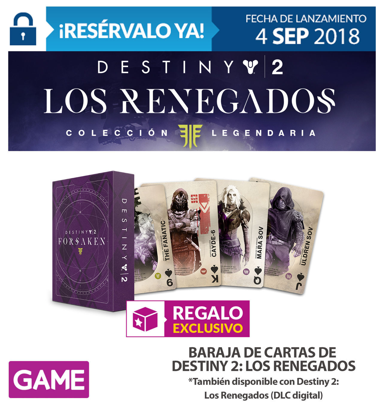 GAME detalla su incentivo de reserva de Destiny 2: La Colección Legendaria