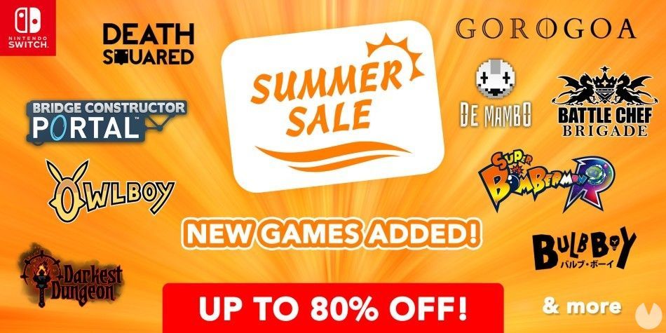 Nuevas ofertas de verano de eShop para Switch y 3DS hasta el 23 de agosto