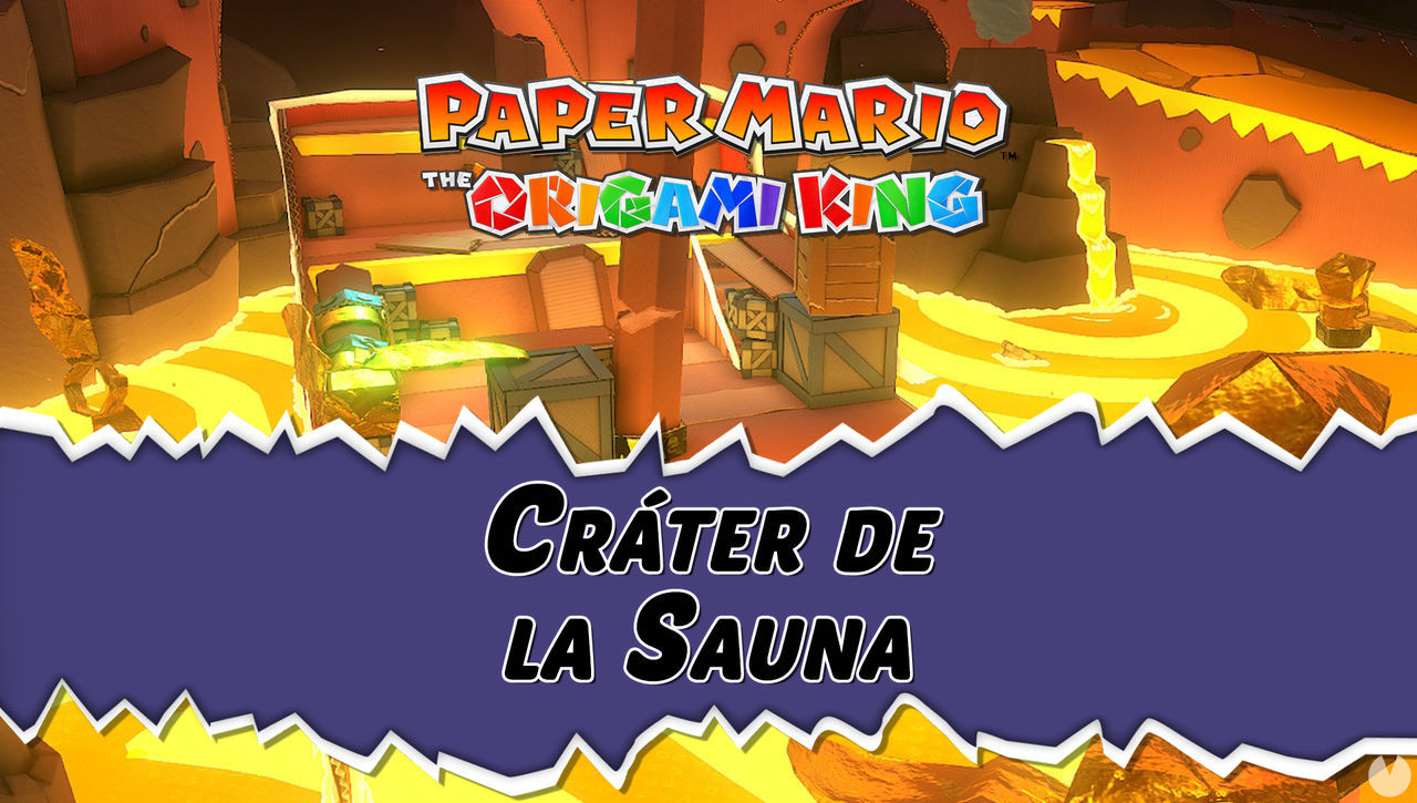 Crter de la Sauna al 100% en Paper Mario: The Origami King - Paper Mario: The Origami King