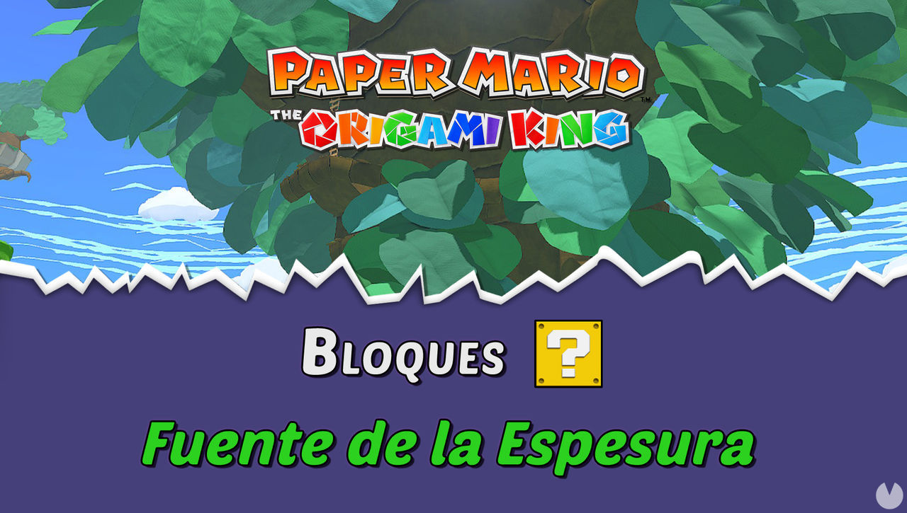 TODOS los bloques ? en Fuente de la Espesura de Paper Mario The Origami King - Paper Mario: The Origami King