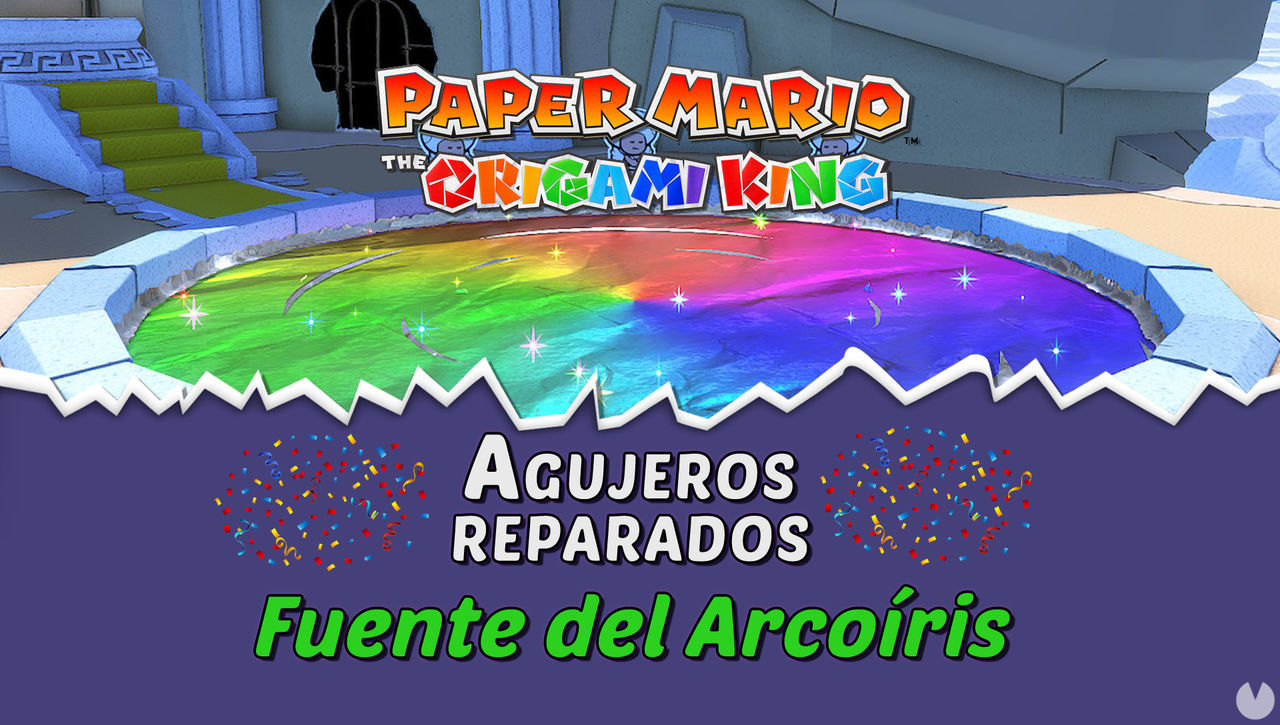 TODOS los agujeros en Fuente del Arcoris de Paper Mario The Origami King - Paper Mario: The Origami King