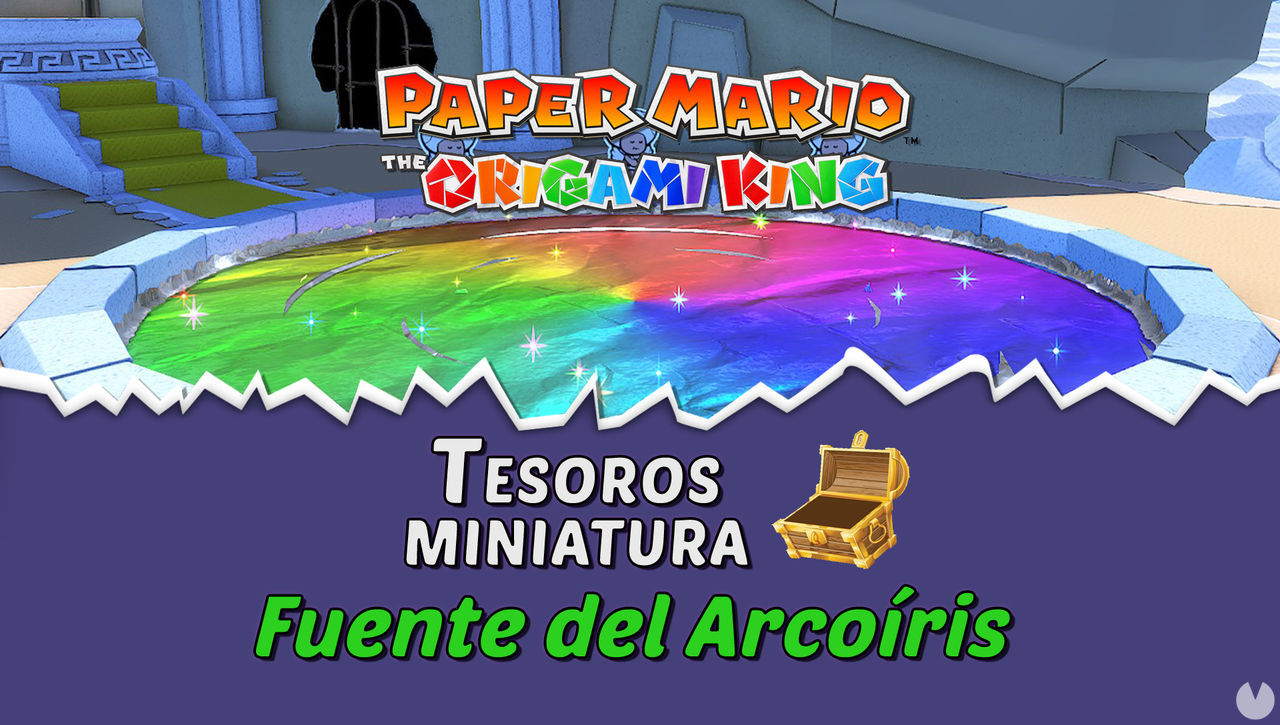 TODOS los tesoros en Fuente del Arcoris de Paper Mario The Origami King  - Paper Mario: The Origami King