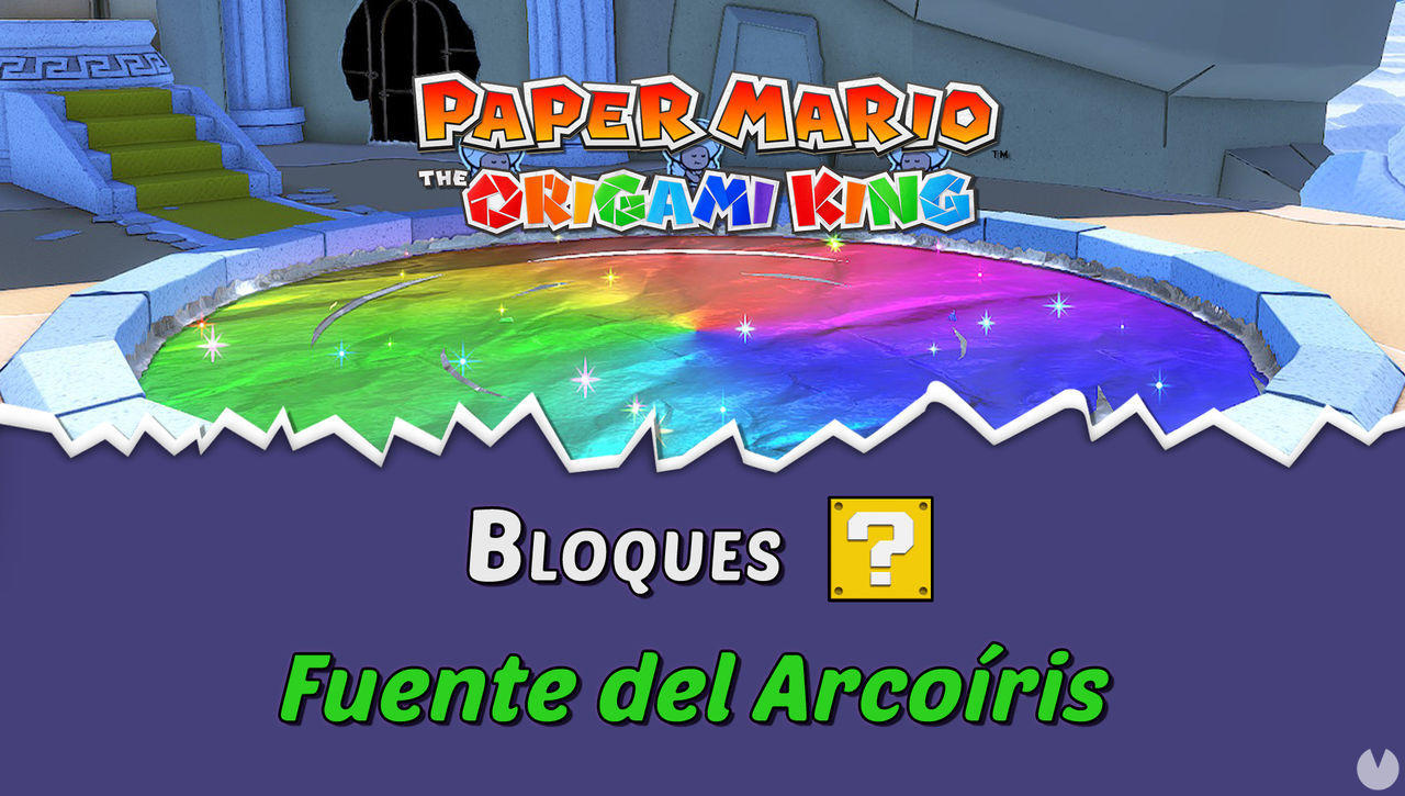 TODOS los bloques ? en Fuente del Arcoris de Paper Mario The Origami King - Paper Mario: The Origami King