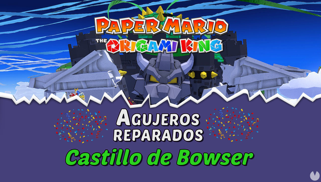 TODOS los agujeros en Castillo de Bowser de Paper Mario The Origami King - Paper Mario: The Origami King