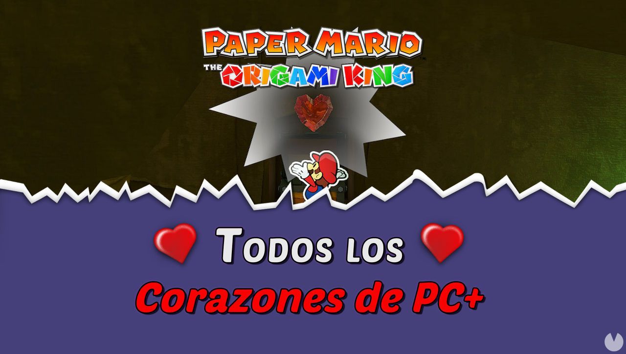 TODOS los Corazones de PC+ de Paper Mario: The Origami King y cmo conseguirlos - Paper Mario: The Origami King