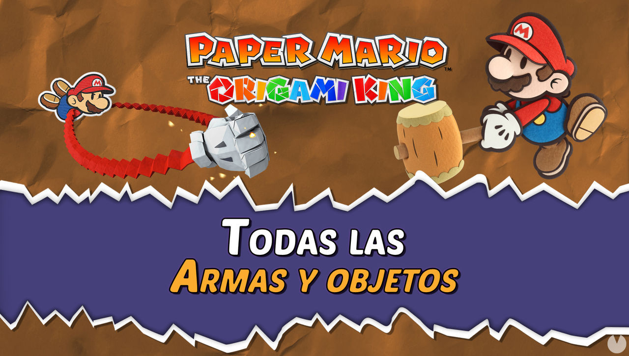 TODAS las armas y objetos de Paper Mario: The Origami King y cmo conseguirlos - Paper Mario: The Origami King
